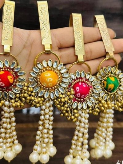 Bandhani Pearl Key Chain