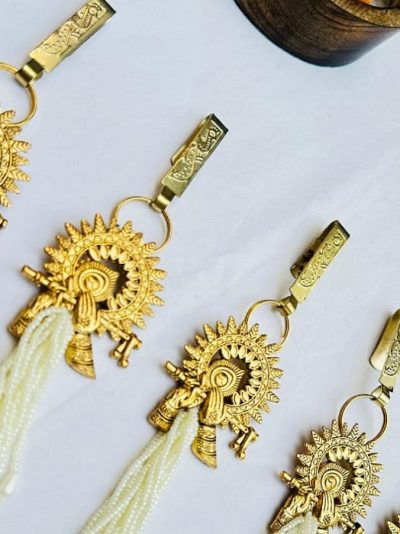 Temple Design Pearl Key Chain