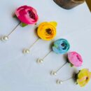 Floral Pearl Stick Brooch